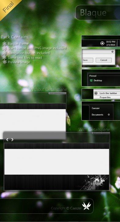 BlaqueFinal - Темы для Windows 7