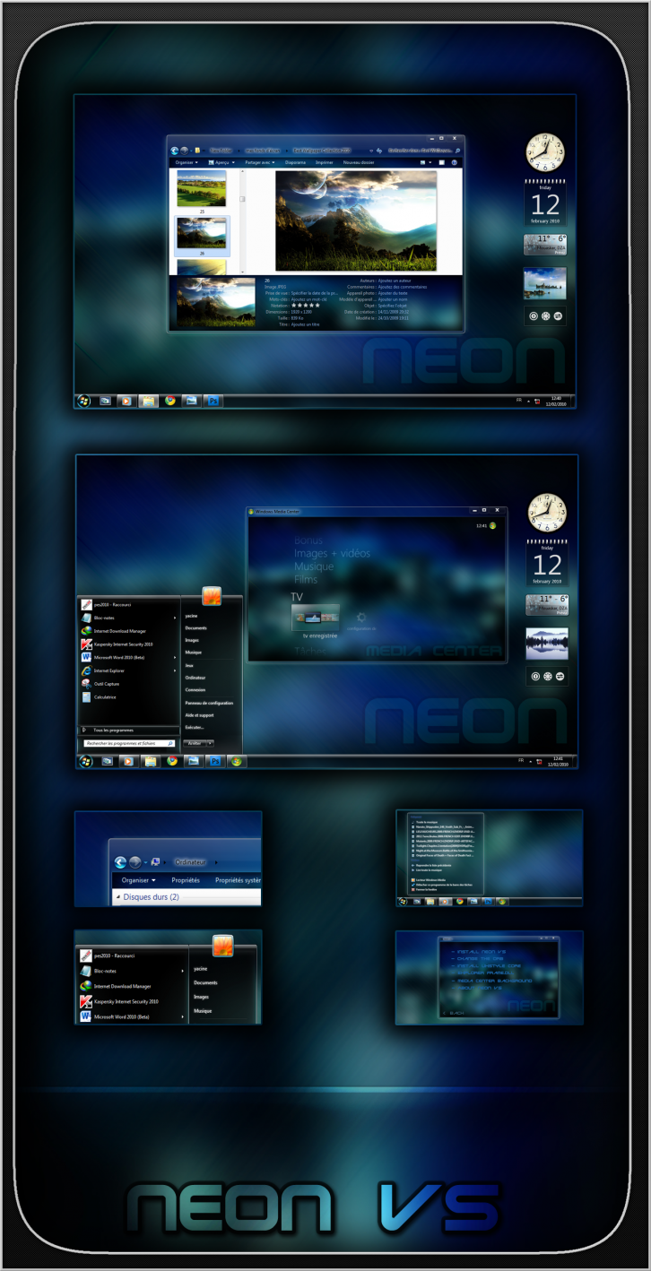 neon vs final - Темы для Windows 7