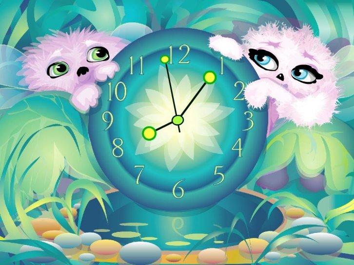 Alien Pets Clock ScreenSaver v.2.3 - Заставки с часами