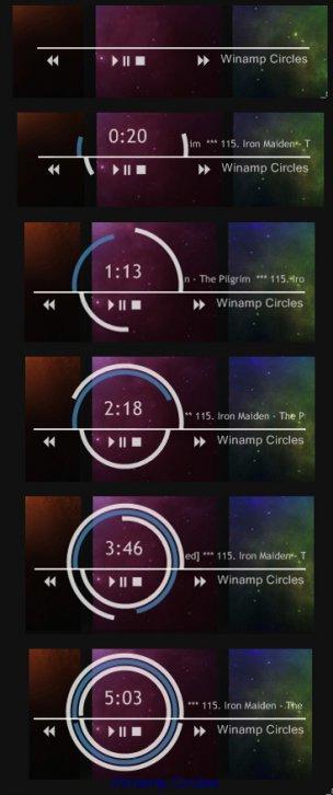 Winamp Circles - Rainmeter Скины Темы