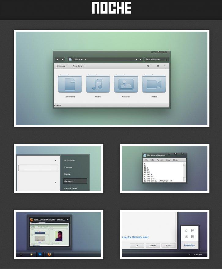 Noche - Темы для Windows 7