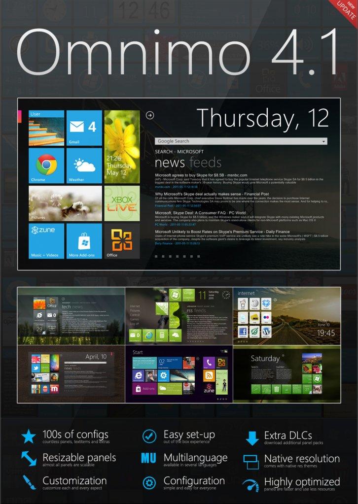 Omnimo 4.1 for Rainmeter - Rainmeter Скины Темы