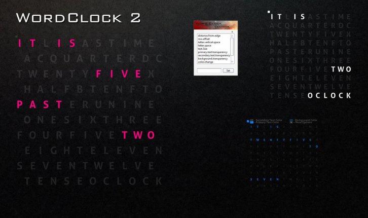 WordClock2 - Rainmeter Скины Темы