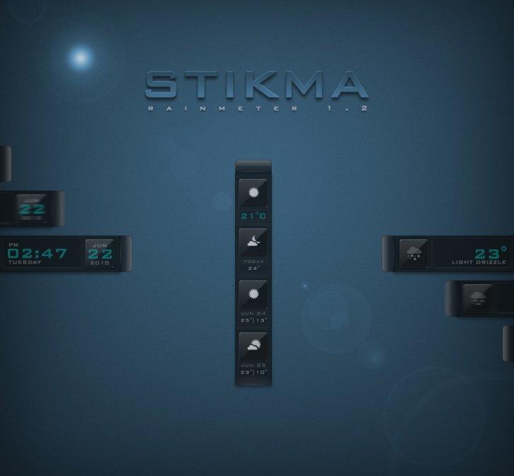 Stikma Rain - Rainmeter Скины Темы