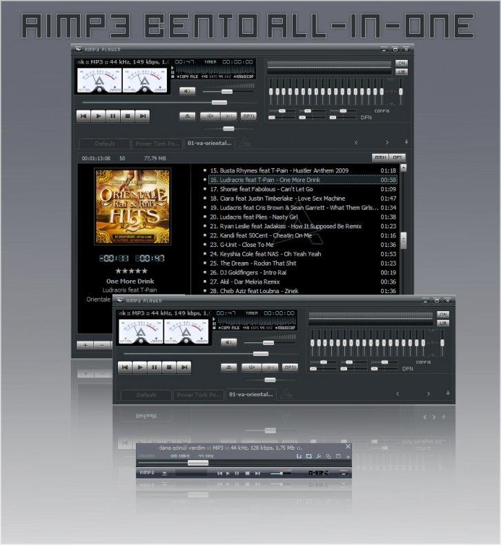 Winamp Bento for AIMP3 player - AIMP Скины Обложки