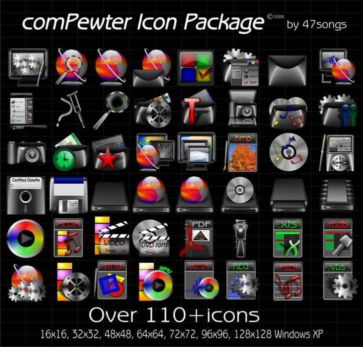 ComPewter icon package - Иконки IconPackager