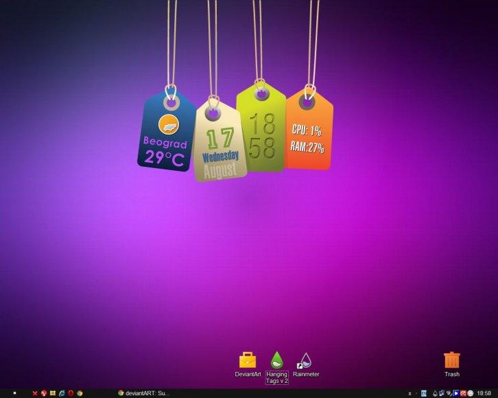 Hanging Tags Rainmeter - Rainmeter Скины Темы