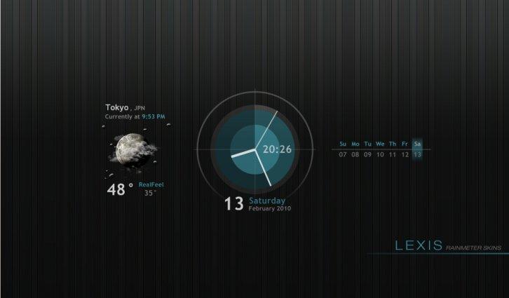 LEXIS - Rainmeter Скины Темы