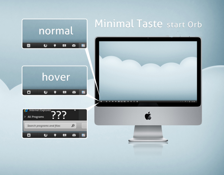 Minimal Taste start Orb - Кнопка ПУСК темы