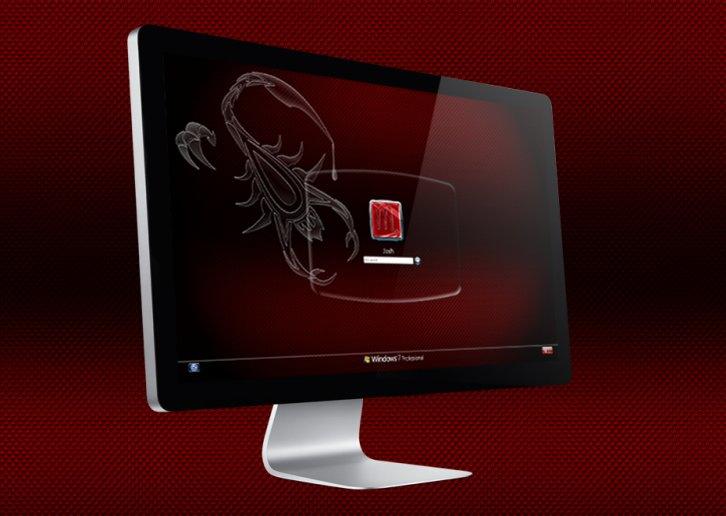 Scorpion Logon Screen - Экран приветствия Windows 7