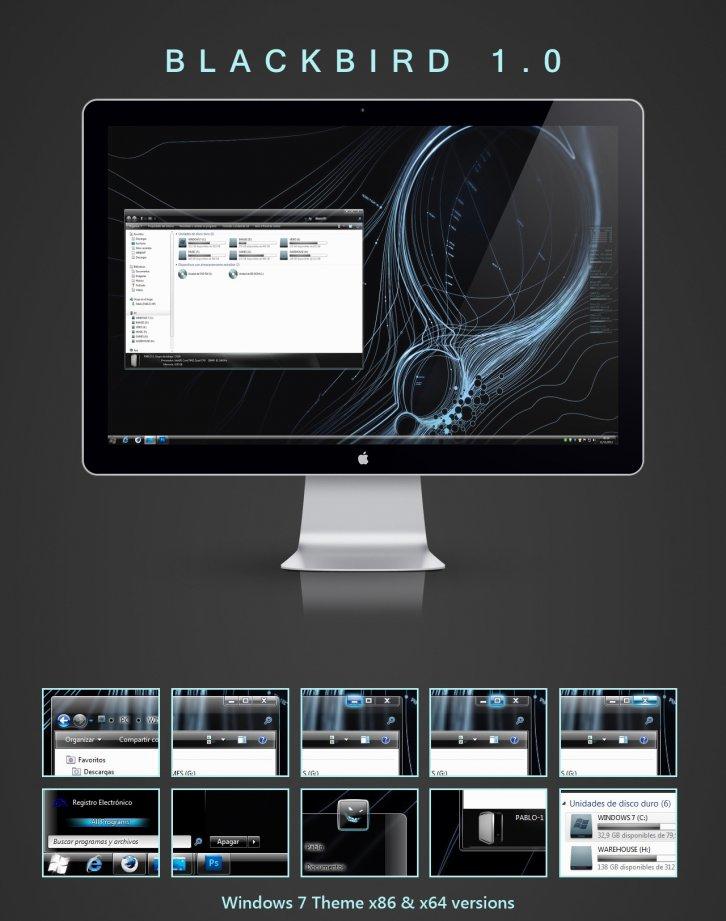 BlackBird 1.0 - Темы для Windows 7