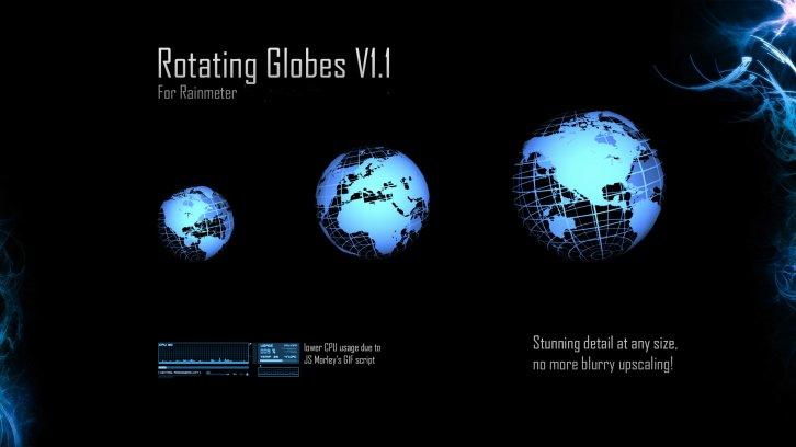 Rotating Globes V1.1 - Rainmeter Скины Темы