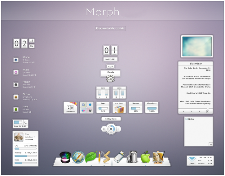 Morph - Rainmeter Скины Темы