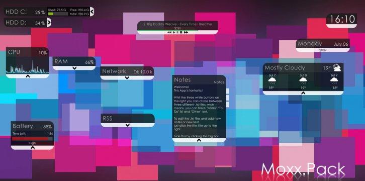 Moxx.Pack - Rainmeter Скины Темы