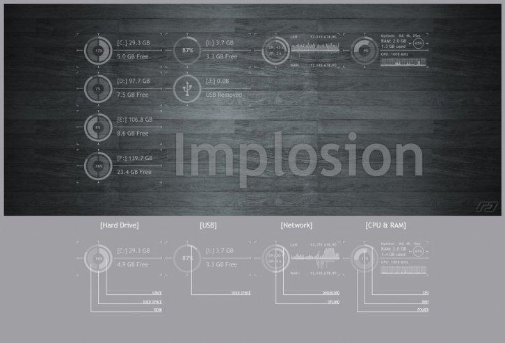 Implosion - Rainmeter Скины Темы