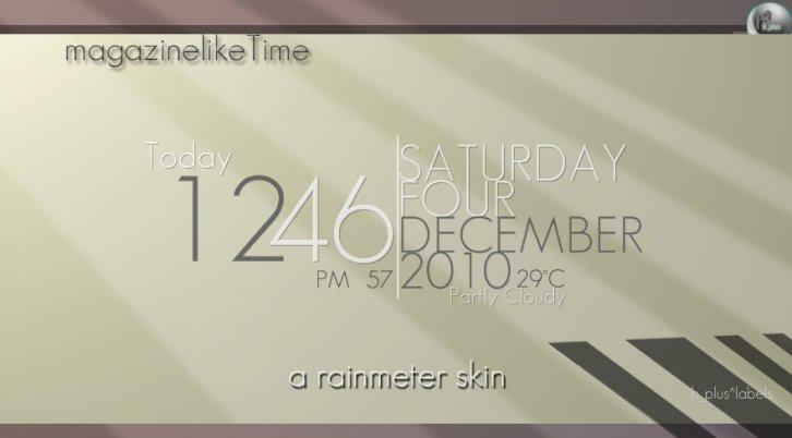 magazinelike Time _Rainmeter - Rainmeter Скины Темы