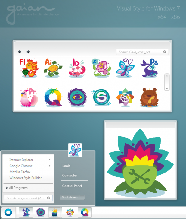 Gaian - Темы для Windows 7