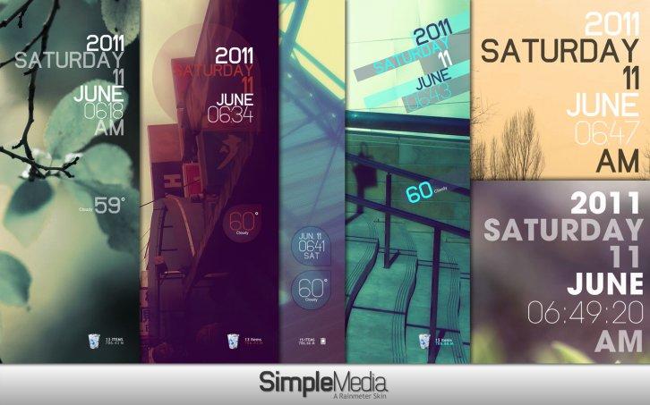 Rainmeter – Simple Media 1.1 - Rainmeter Скины Темы