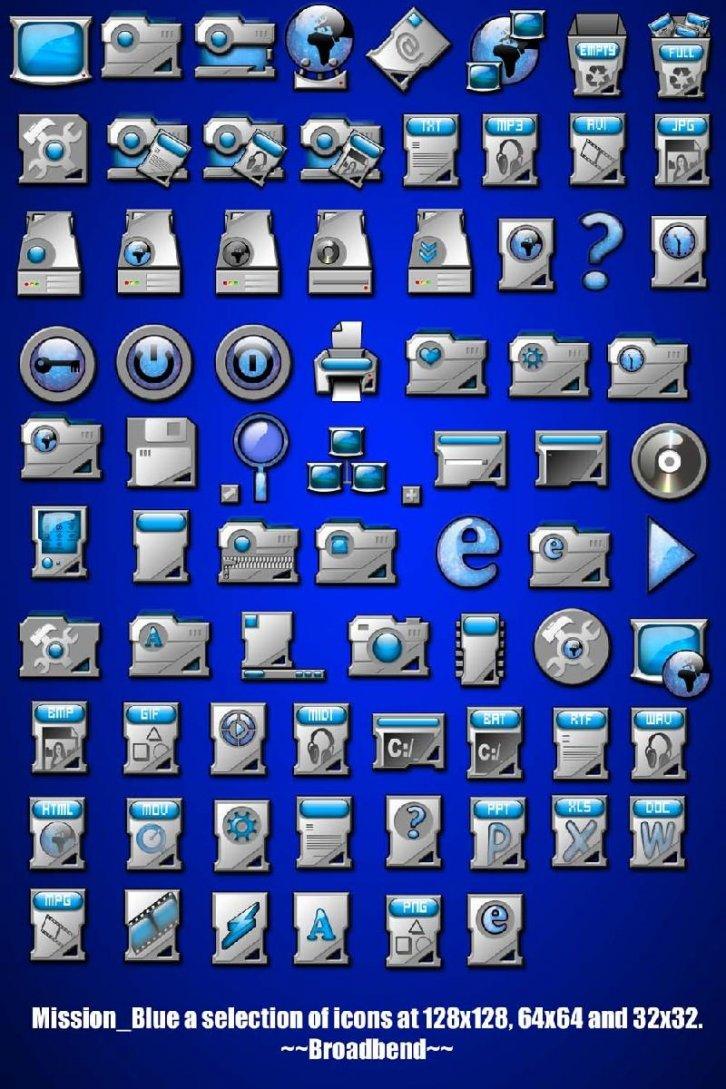 Mission_Blue - Иконки IconPackager