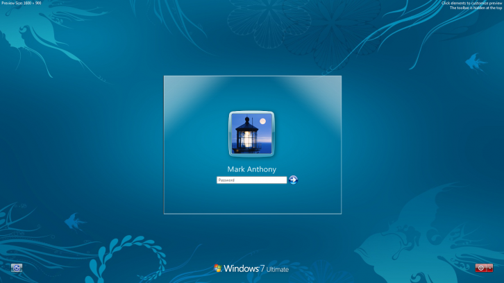 Leaked w8 Logon HD - Экран приветствия Windows 7