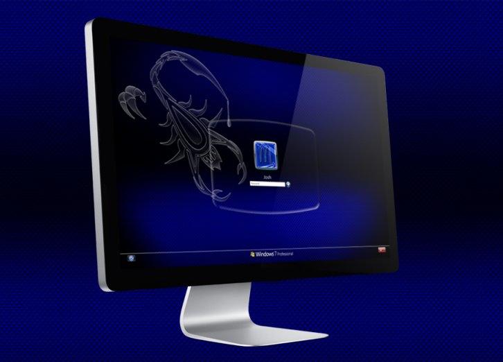 Scorpion Logon Screen V.2 - Экран приветствия Windows 7