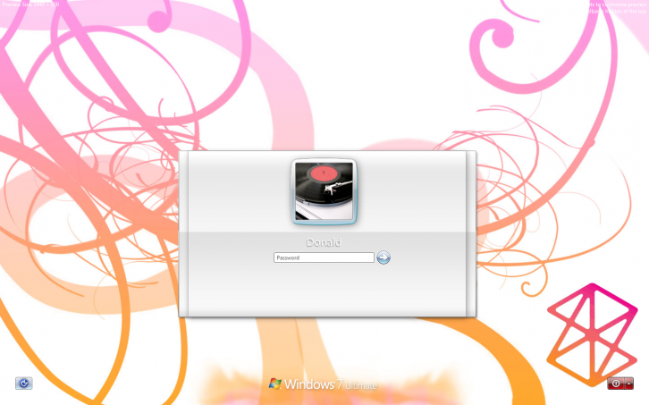 Windows 7 Zune Logon - Экран приветствия Windows 7