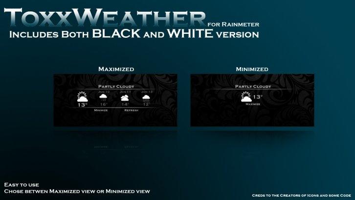 ToxxWeather 1 - Rainmeter Скины Темы
