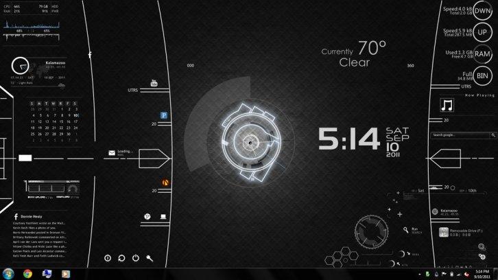 Techno-logic - Rainmeter Скины Темы