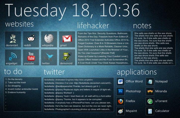 TextItems from Omnimo - Rainmeter Скины Темы