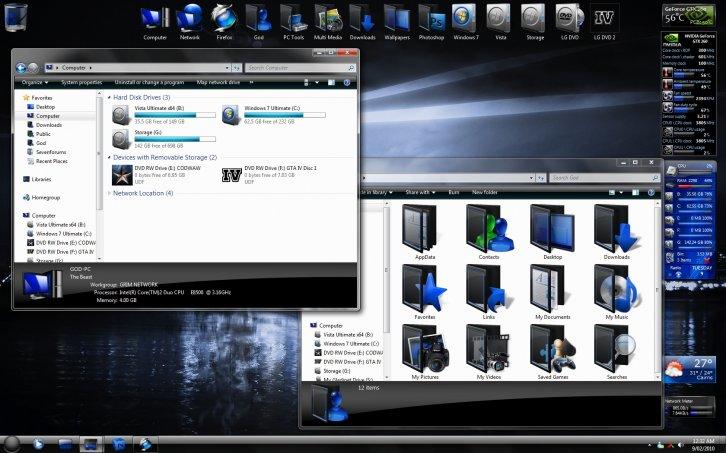 Black touch Theme for Win7 - Темы для Windows 7