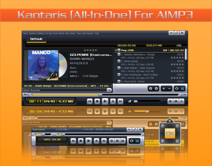 Kantaris All-In-One Skin for AIMP3 Player - AIMP Скины Обложки