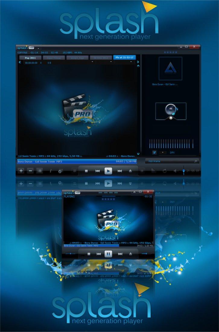 Splash Pro All-In-One Skins for AIMP3 Player - AIMP Скины Обложки