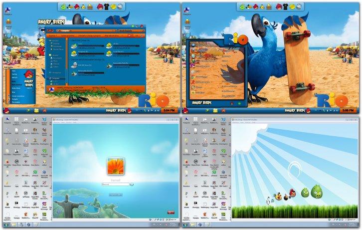 Angry Birds Skin Pack 1.0-X86 - Темы для Windows 7