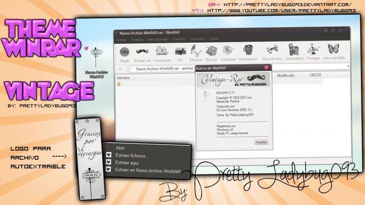 Theme WinRAR Vintage - WinRAR Скины Темы