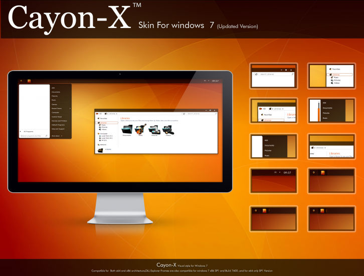 Cayon-X Updated VS - Темы для Windows 7