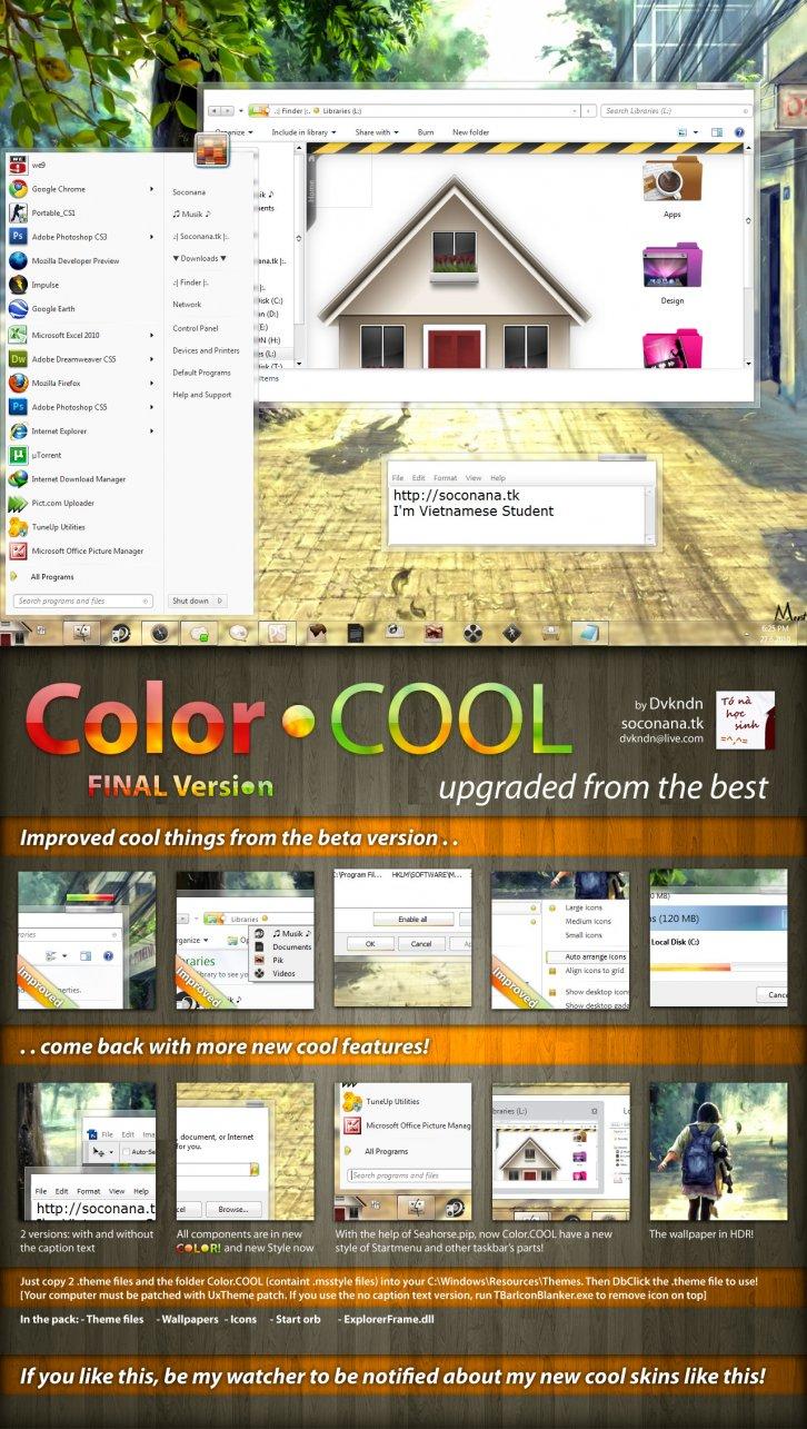 Color.COOL FINAL Version - Темы для Windows 7