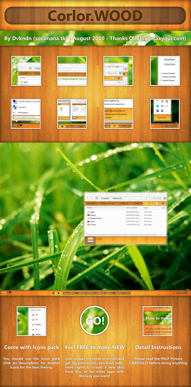 Color.WOOD for windows 7 - Темы для Windows 7