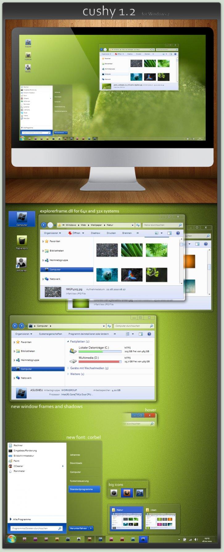 Cushy 1.2 - fixed - Темы для Windows 7