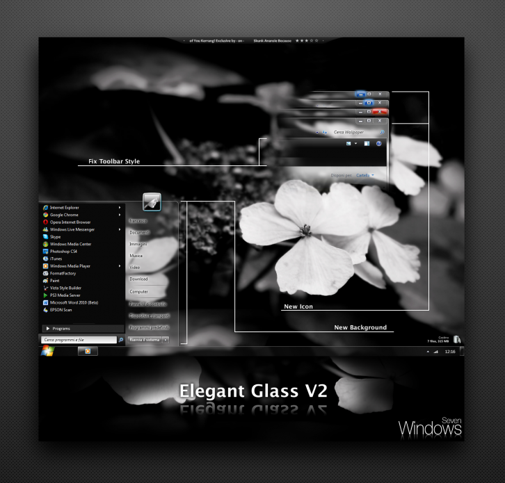 Elegant-Glass-V2 - Темы для Windows 7