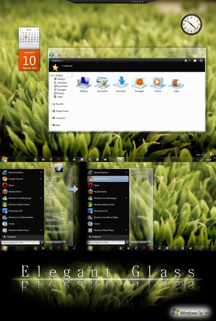 Elegant-Glass-VS7 - Темы для Windows 7