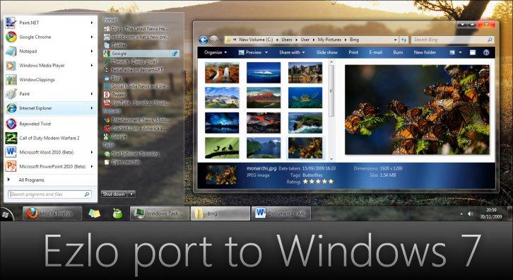 Ezlo port to Windows 7 - Темы для Windows 7