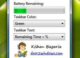 Windows 7 Battery Bar