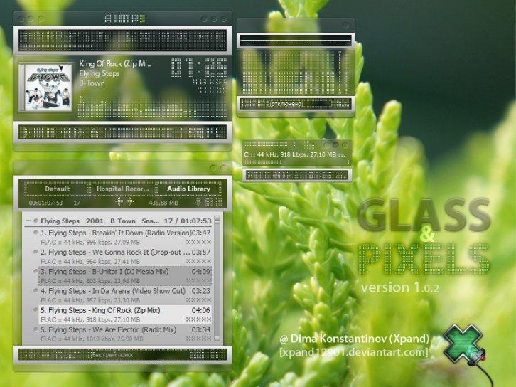 Glass and Pixels - AIMP Скины Обложки