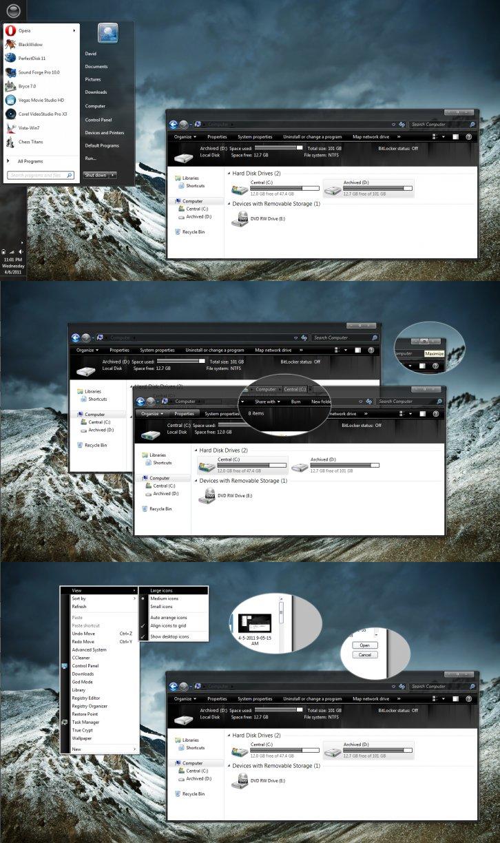 Graphite VS - Темы для Windows 7