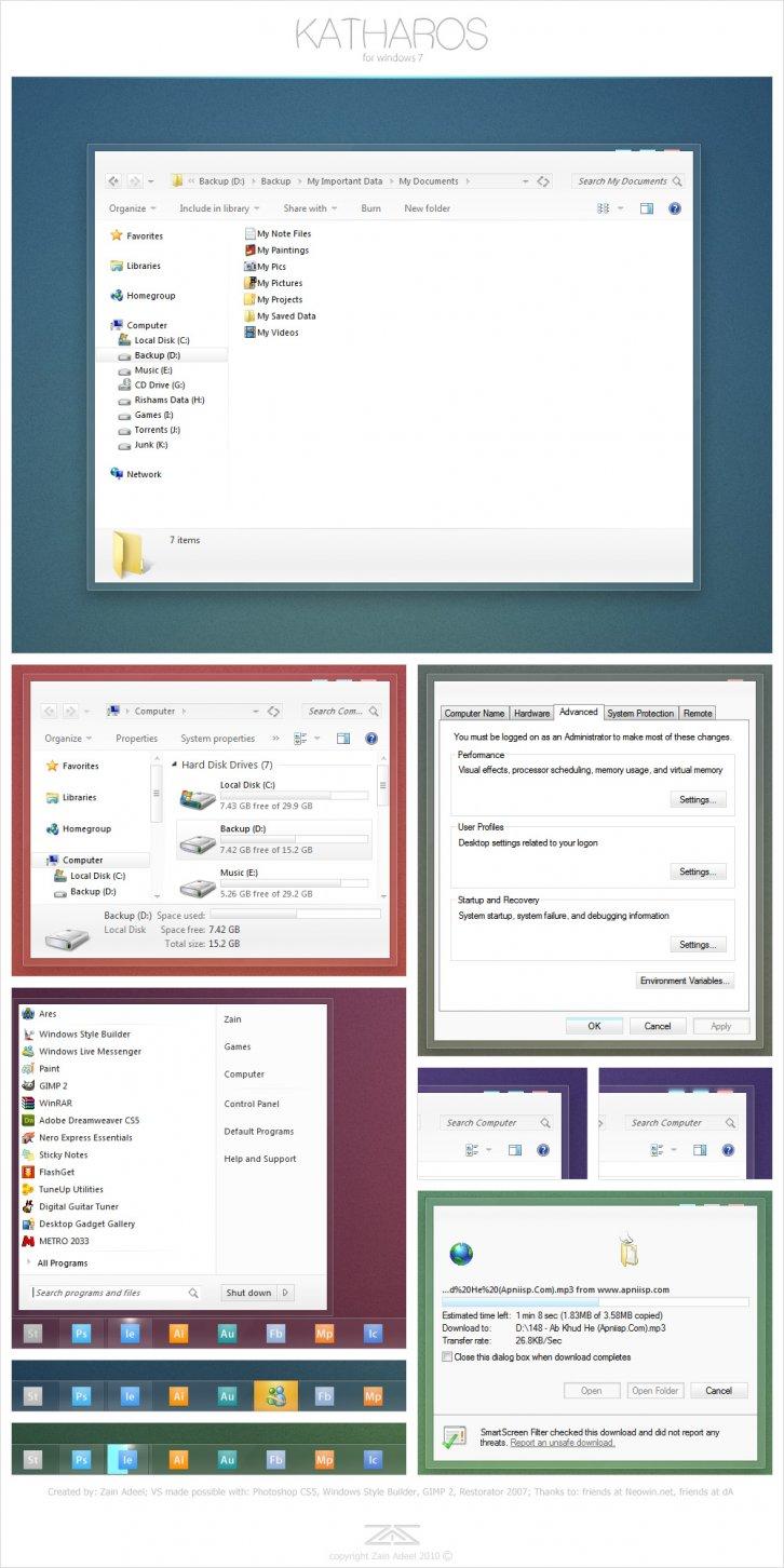 Katharos for windows 7 - Темы для Windows 7