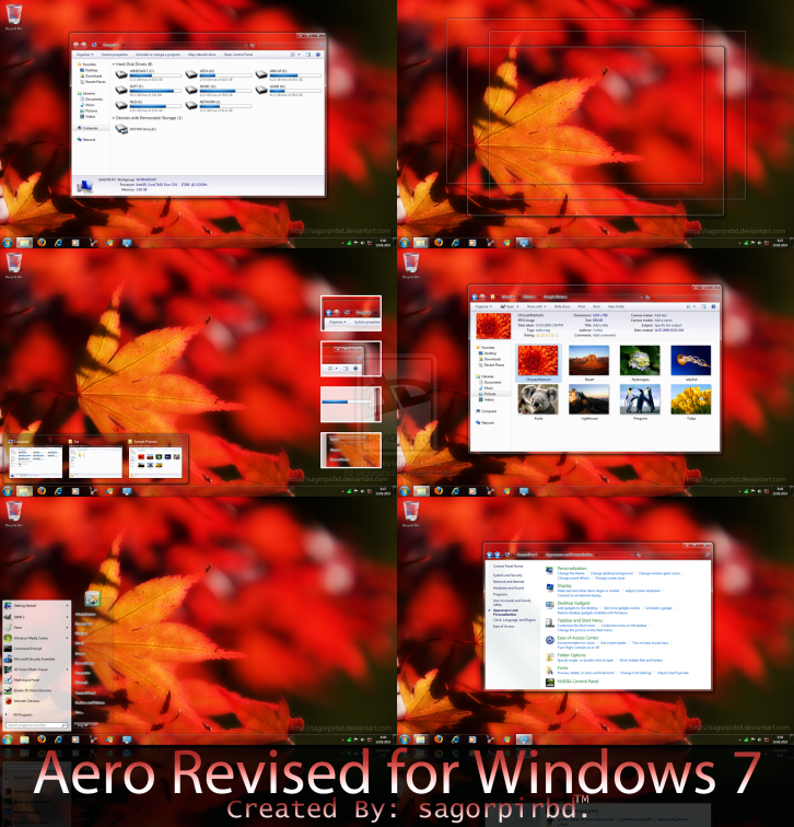 Aero Revised for Windows 7 - Темы для Windows 7