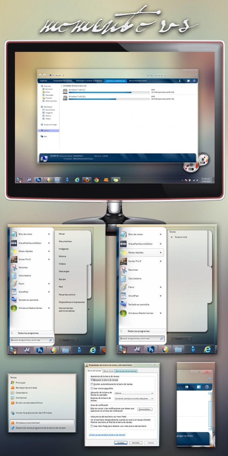 Momento VS - Темы для Windows 7
