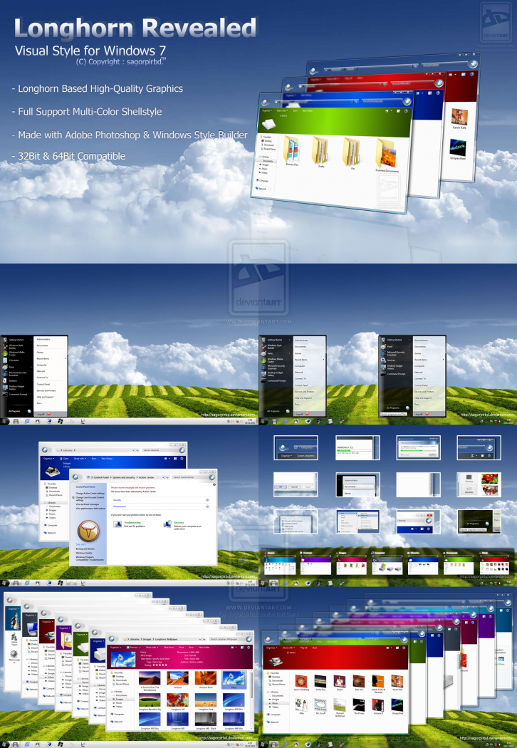 Longhorn Revealed - Темы для Windows 7