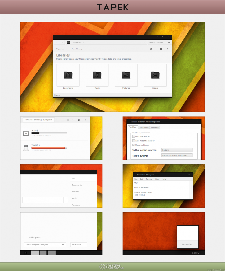 Tapek - Темы для Windows 7