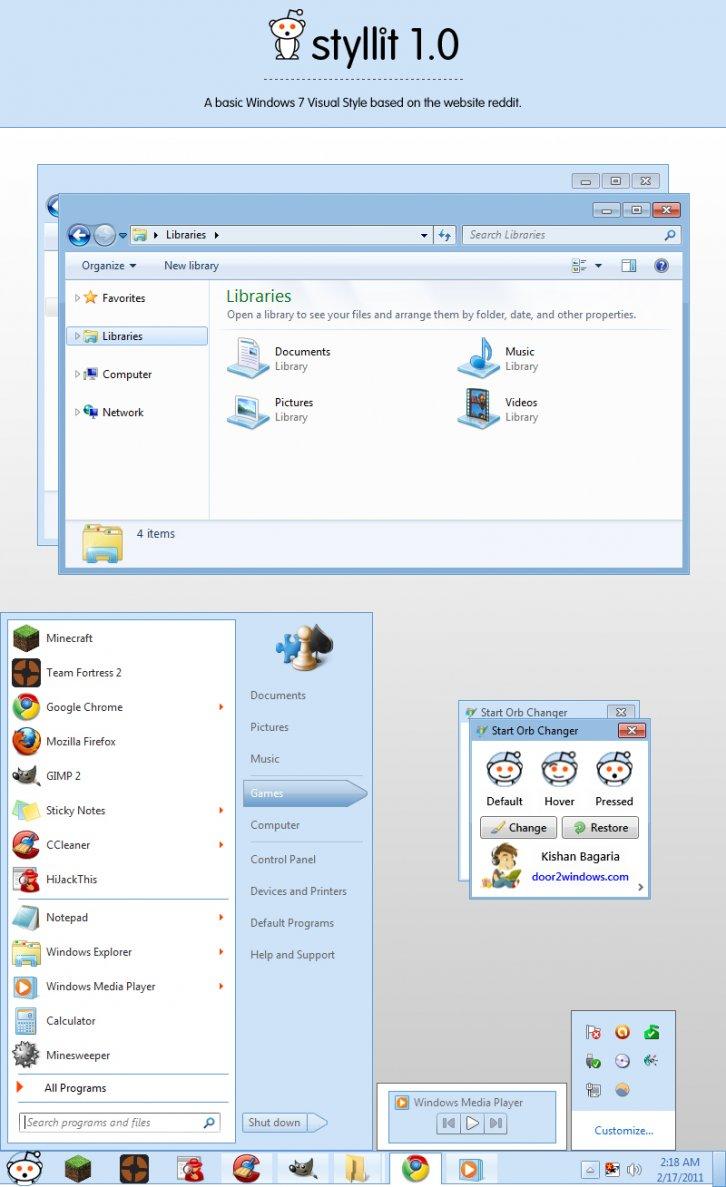 Styllit 1.0 - Темы для Windows 7